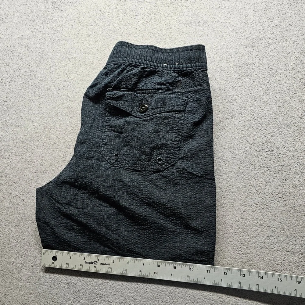 J.Crew Seersucker Swim Trunks Mens M Navy Blue Original Swimwear Shorts 6in